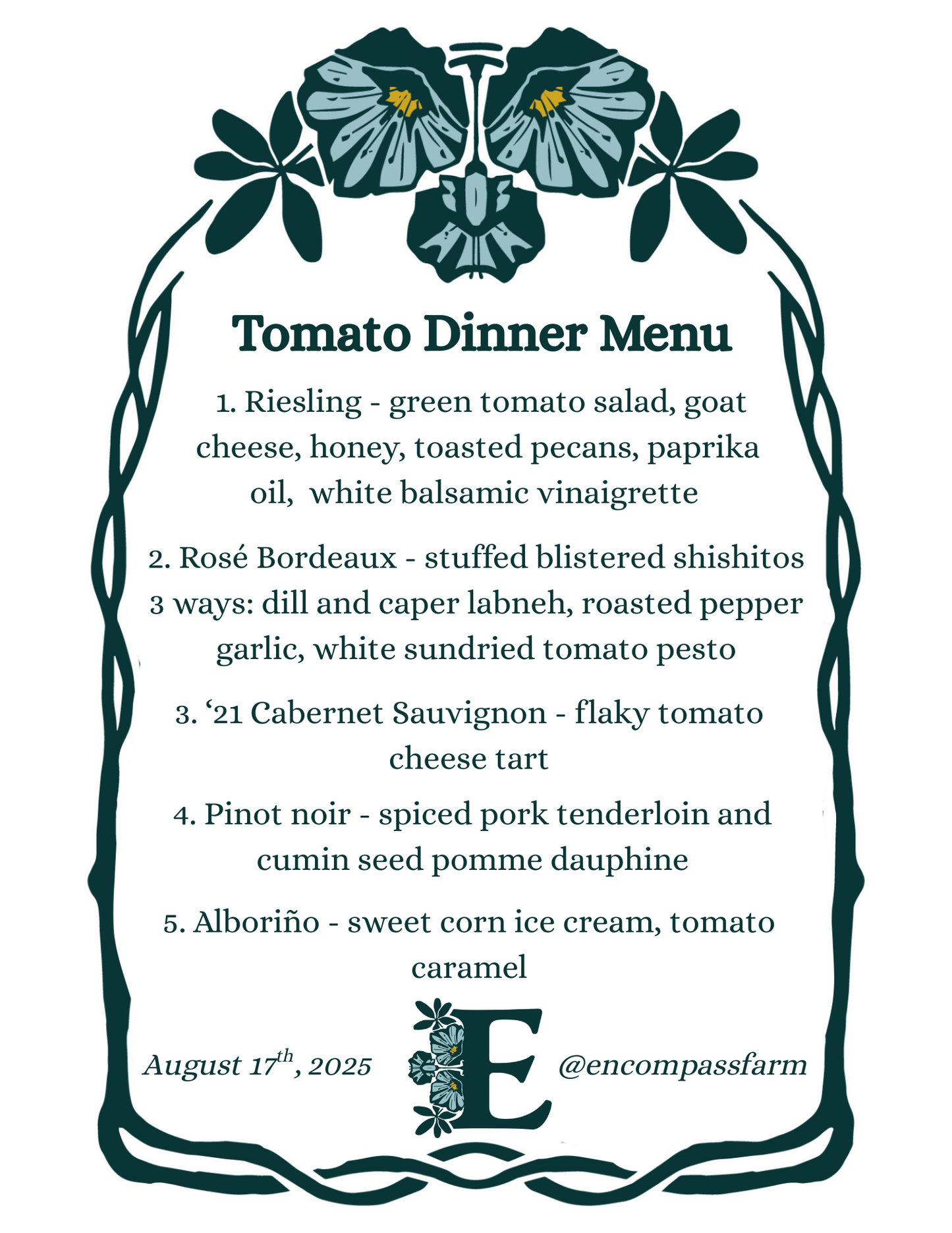 Tomato Dinner: August 17, 2025