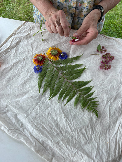 BLOOMS & BANDANAS: Naturally Dye Plant Fibers Saturday July 25th, '26