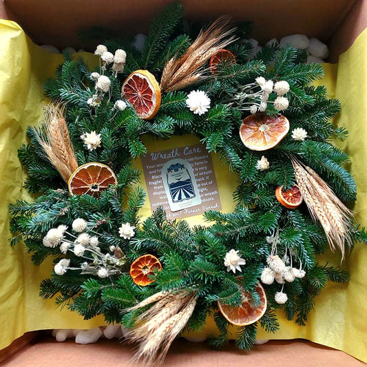 festive evergreen wreath